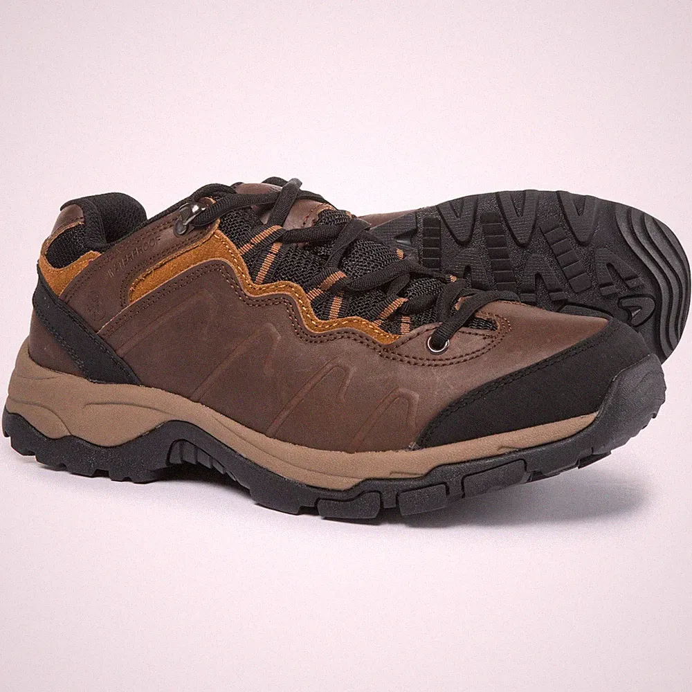Men Hiking Shoes Waterproof Northside Talus Low Trail Sneakers Brown NEW