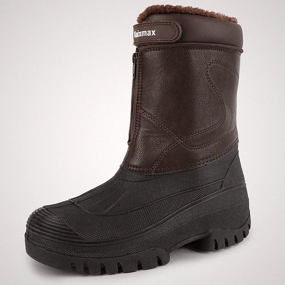 Men's Winter Snow Boots Insulated Waterproof Warm Outdoor Hiking Boots Anti-Slip